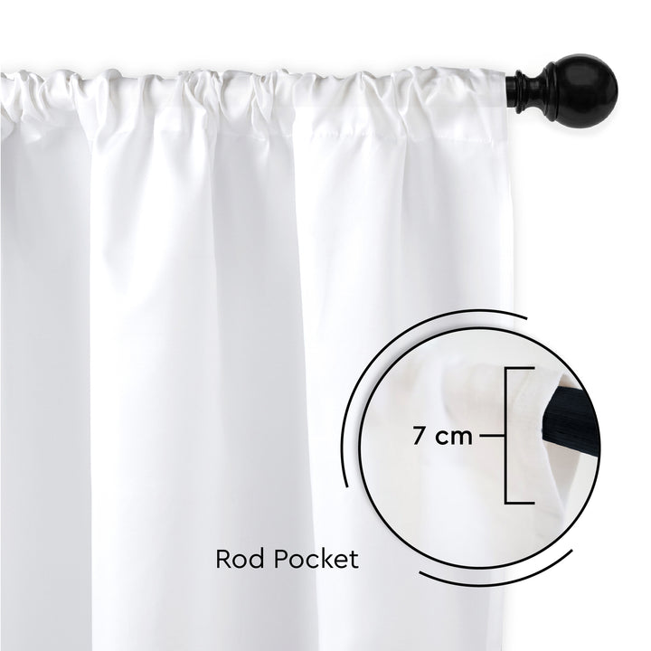 Micro White Poly Curtain (Pack of 2)