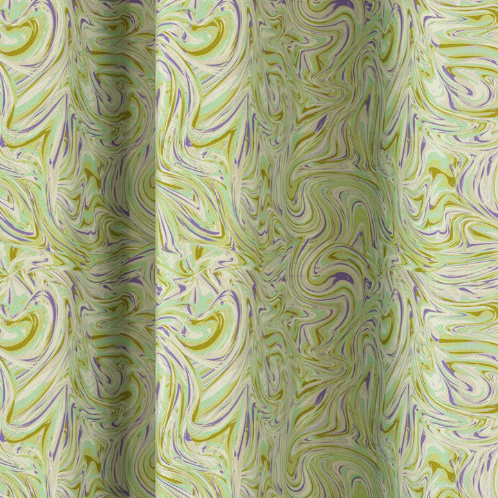 Blackout Polyester Marble Lime Fabric 1 Meter