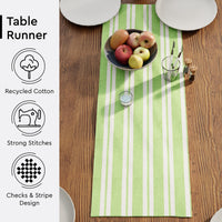 RC Yarn-Dyed Franca Lime Stripes Table Runner (Pack of 1)