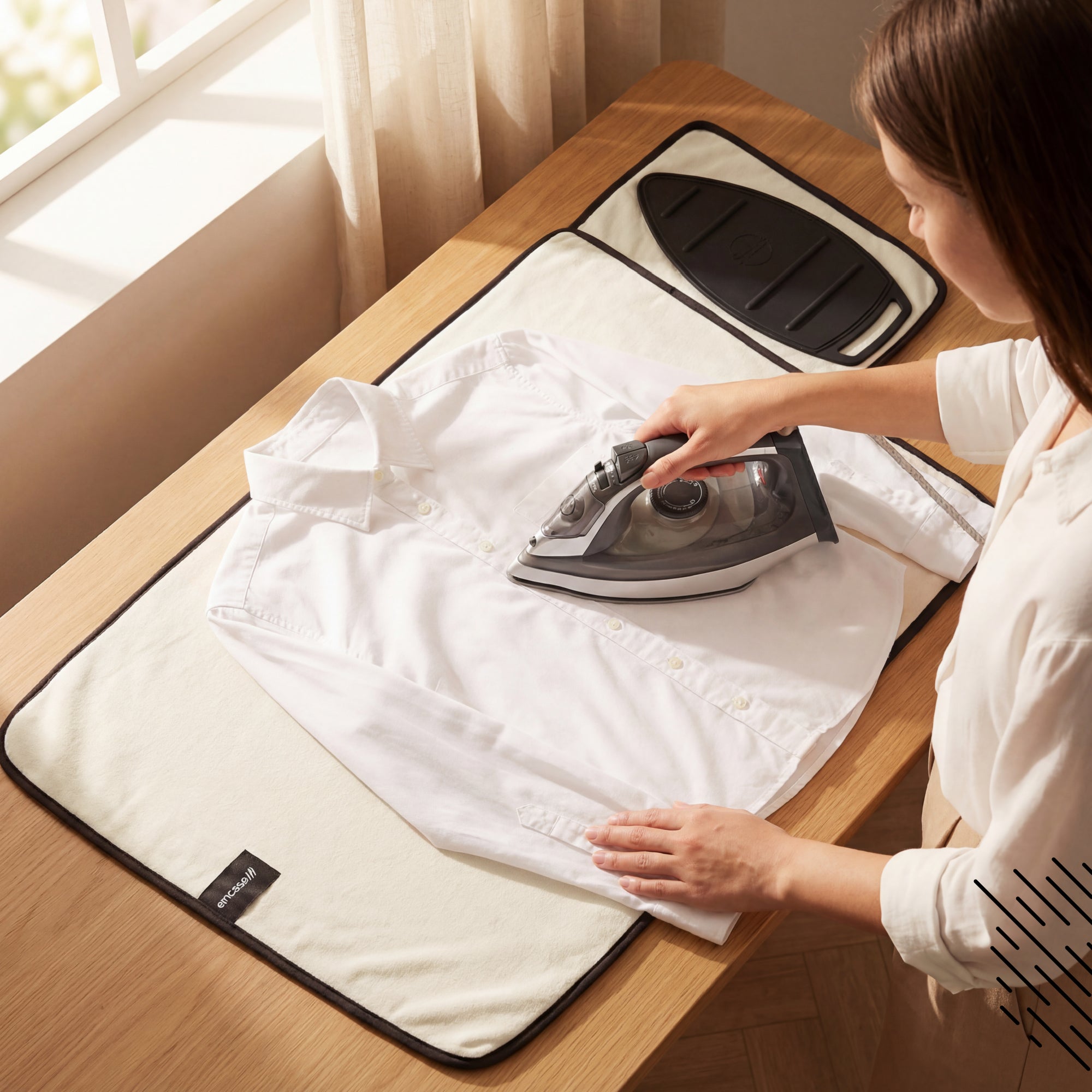 Cotton Natural Luxury Anti-Slip & Table Protector Ironing Mat (Pack of 1)