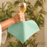 Cotton Mint Green Table Napkins (Pack of 12)