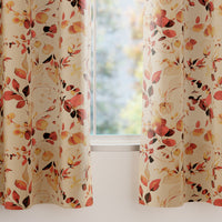 Blackout Polyester L1 Orange Curtain (Pack of 2)