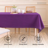 Cotton Purple Table Cloth (Pack of 1)