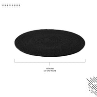 Cotton Black Placemat (Pack of 2)