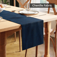 Chenille Royal Blue Table Runner