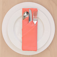 Cotton Coral Table Napkins (Pack of 4)