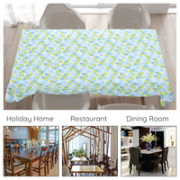 Cotton Triangles Aqua Table Cloth (Pack of 1)