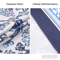 Spun Polyester Indigo Table Cloth (Pack of 1)