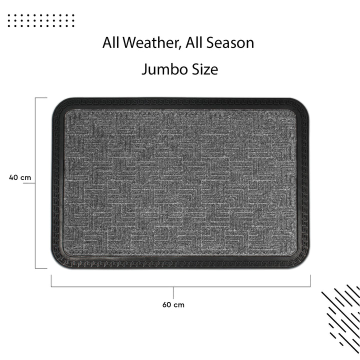 Polypropylene Main Door Entrance Mats Welcome Mat with Rubber Border | Anti Slip Rubber Backing | Ideal for Home, Outdoor, Balcony, Office | Pack of 1