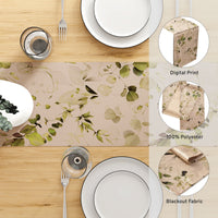 Blackout Polyester L1 Olive Table Runner (Pack of 1)
