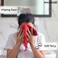 Cotton Red Combo-1 Bath Towel (Pack of 6)