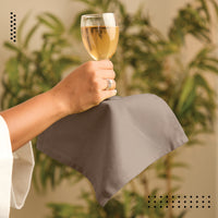 Cotton Taupe Table Napkins (Pack of 12)