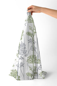 Polyester Printed Green Branches Fabric (1 Meter)