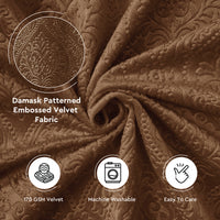 Embossed Velvet Coffee Fabric