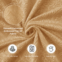 Embossed Velvet Gold Fabric