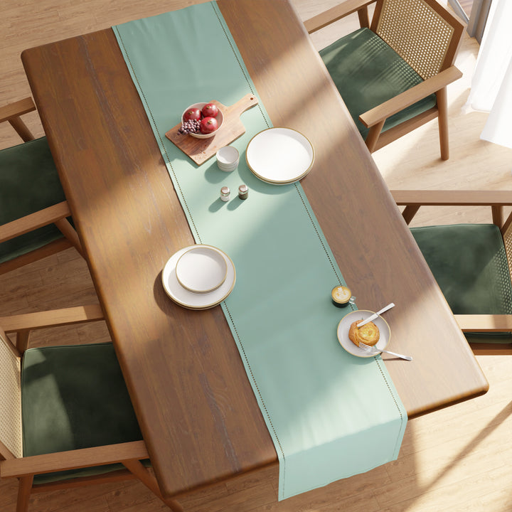Cotton Mint Green Table Runner (Pack of 1)