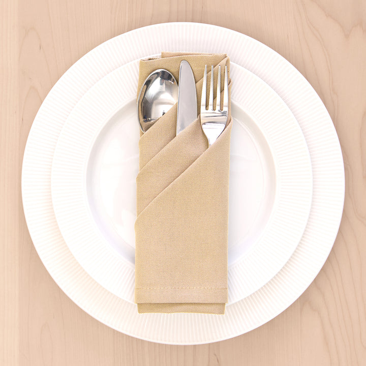Cotton Light Beige Table Napkins (Pack of 6)