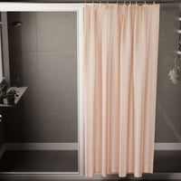 Polyester Stripe Peach Shower Curtain (Pack of 1)
