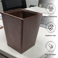 PU-Leather Copper Leather Dustbin