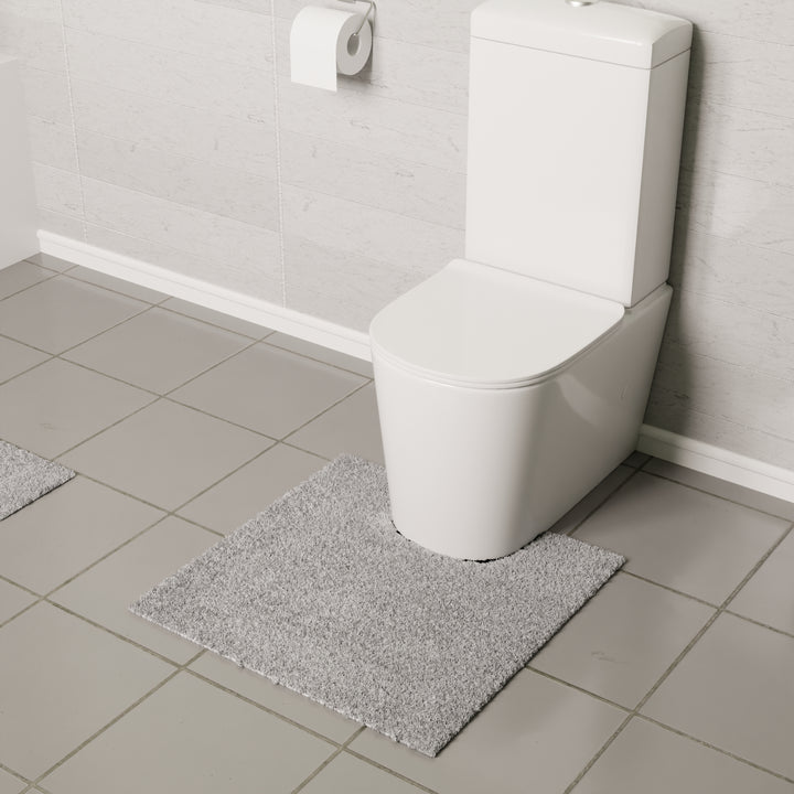 Cotton Grey Bathmat (Pack of 2)