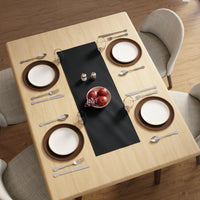 PVC Leather Black Table Runner (Pack of 1)