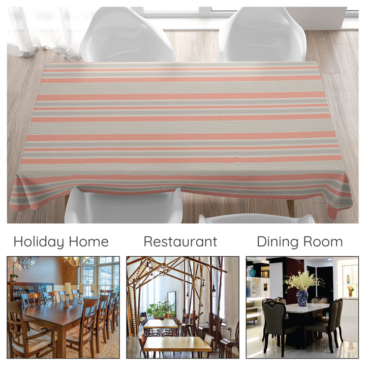 Cotton Peach Table Cloth (Pack of 1)