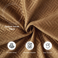 Quilted Polyester Fabric Brown Fabric