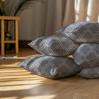 Micro Grey Trellis Cushion Cover