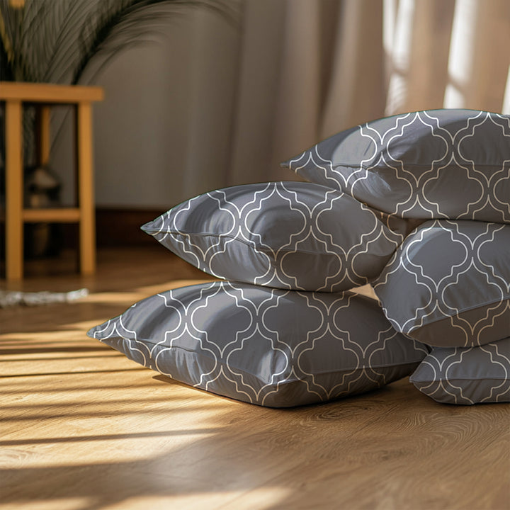 Micro Grey Trellis Cushion Cover