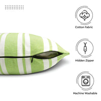 RC Yarn-Dyed Franca Lime Stripes Cushion Cover (Pack of 2)