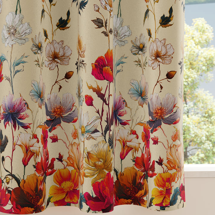 Blackout J2 Beige Curtain (Pack of 1)