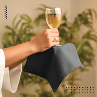 Cotton Charcoal Grey Table Napkins (Pack of 12)
