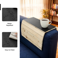 Pinewood Cream with Brown Antiskid Top Wooden Tray (Pack of 4)