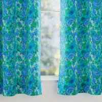 Blackout Polyester F2 Blue Curtain (Pack of 2)