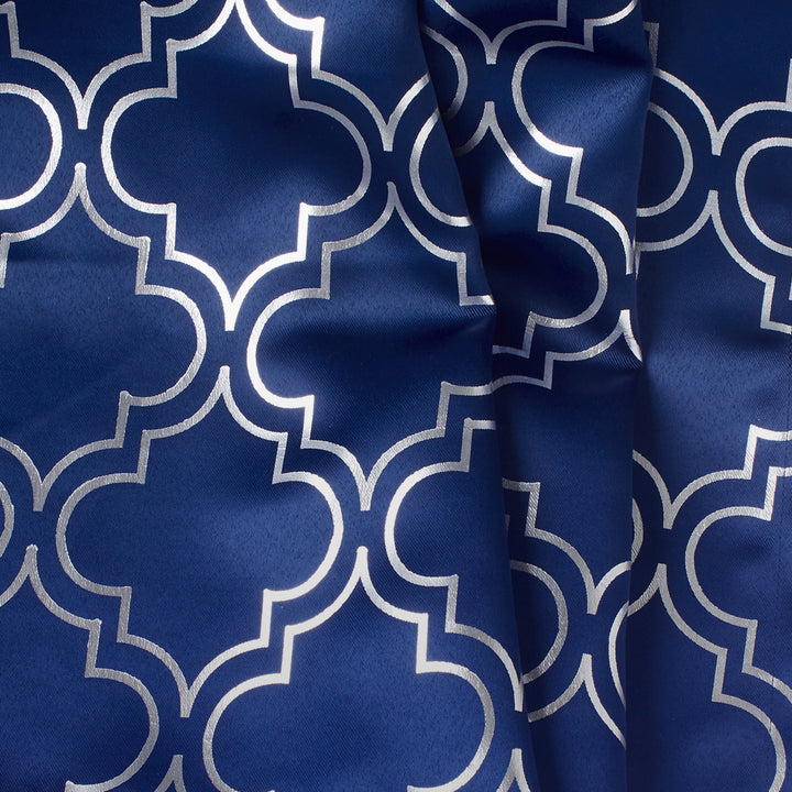 Blackout Polyester Fabric by Meter, 100x122 cm | Blocks Light, Heat & Noise, For Curtains, Cushion Covers, Door & Window Drapes - Foil Star Print