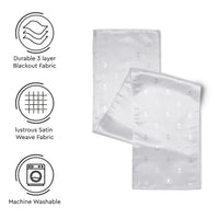 Blackout Buti Silver Light Grey Table Runner (Pack of 1)