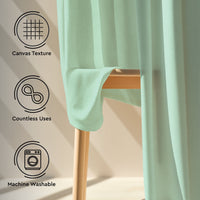 Canvas Mint Green Curtain (Pack of 1)