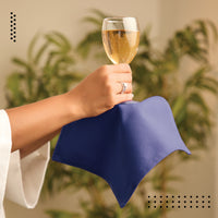 Cotton Scotch Blue Table Napkins (Pack of 12)
