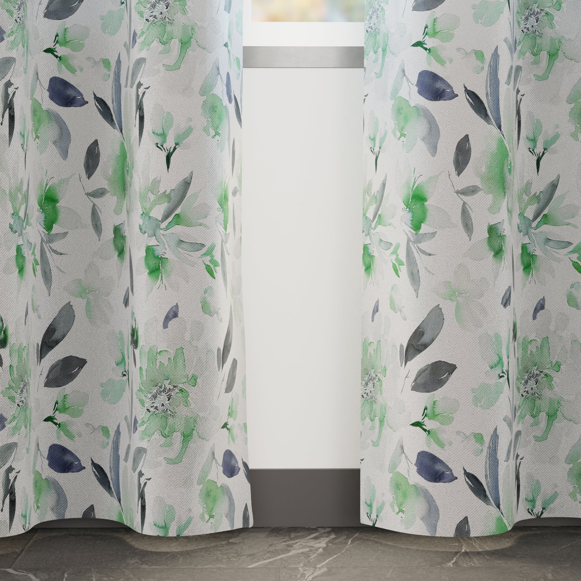 Blackout F1 Green Curtain (Pack of 2)