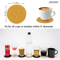 Cotton Yellow Coaster