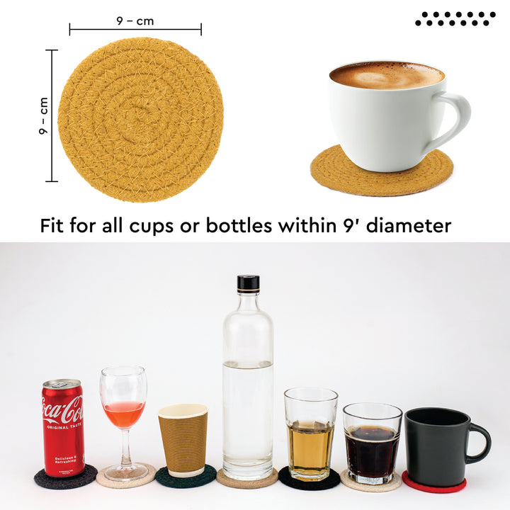 Cotton Yellow Coaster