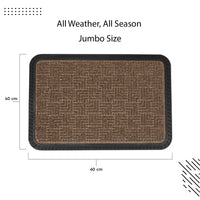 Polypropylene Main Door Entrance Mats Welcome Mat with Rubber Border | Anti Slip Rubber Backing | Ideal for Home, Outdoor, Balcony, Office | Pack of 1