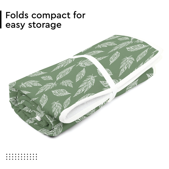 20s Sheeting Big Leaves Green Ironing Mat (Pack of 1)