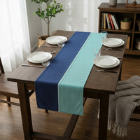 Cotton Turq & Royal Blue Table Runner (Pack of 1)