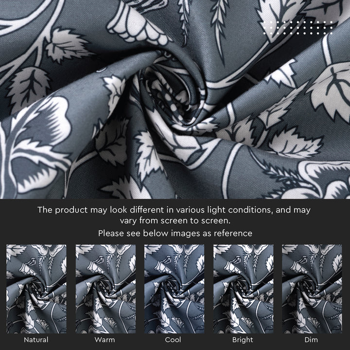 WR Spun Polyester French Grey Printed Table Cloth (Pack of 1)