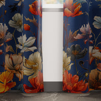 Blackout Polyester J2 Blue Curtain (Pack of 2)