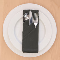 Cotton Charcoal Grey Table Napkins (Pack of 12)