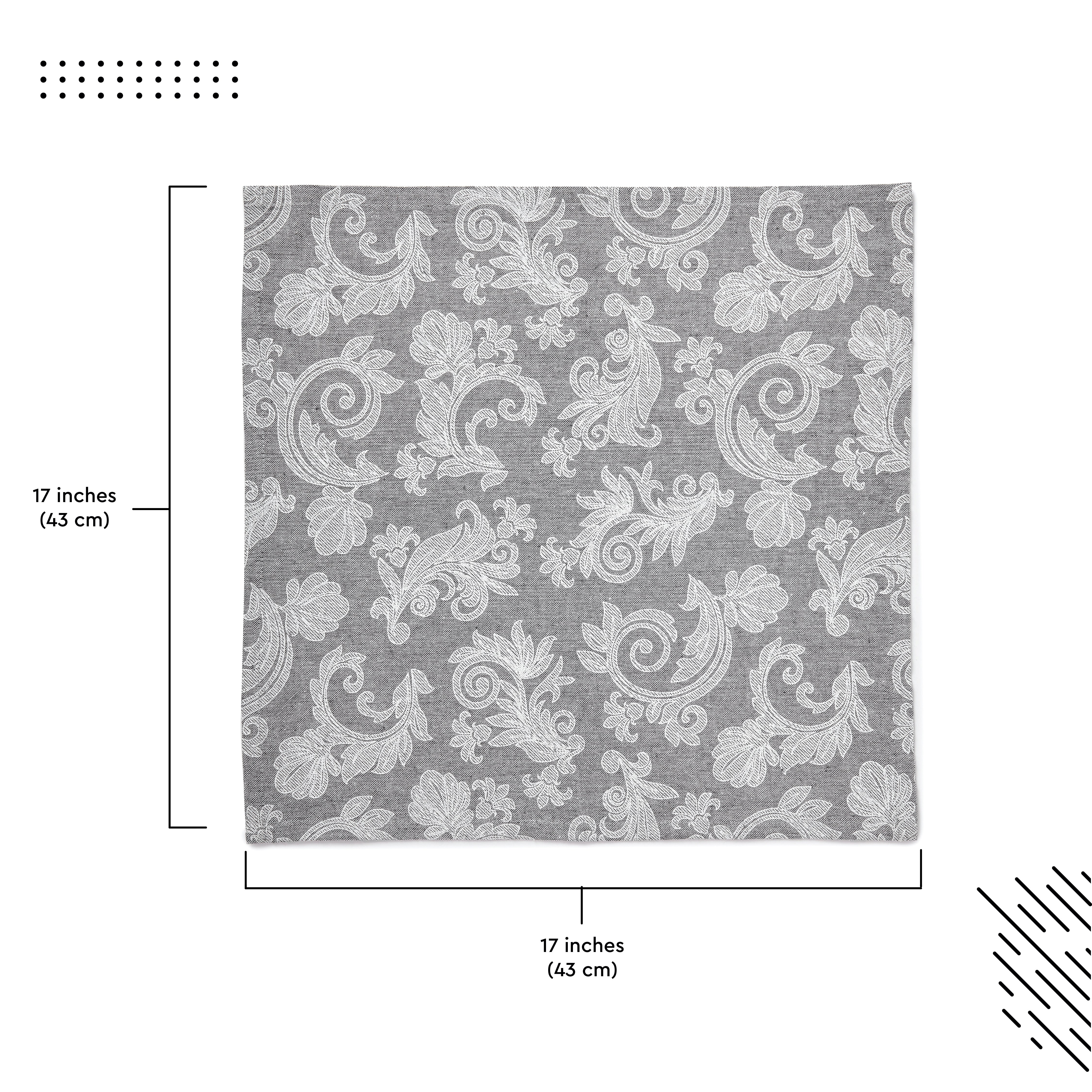 Cotton Grey Table Napkins (Pack of 6)