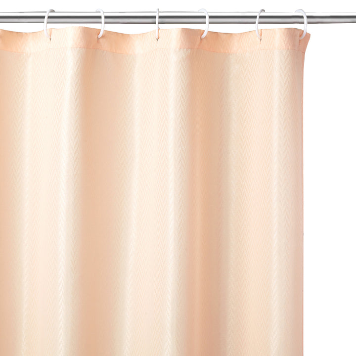 Polyester ZZ Peach Shower Curtain (Pack of 1)