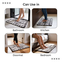 Cotton Black Bathmat (Pack of 1)